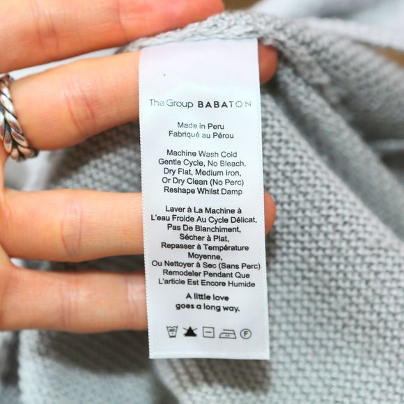 The Group BABATON Gray Cotton Knit Javier Cocoon Cardigan Sweater Women's 2XS/XS - Picture 10 of 11